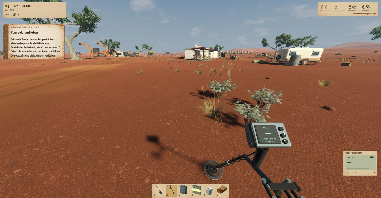 Gold prospecting in The Nugget